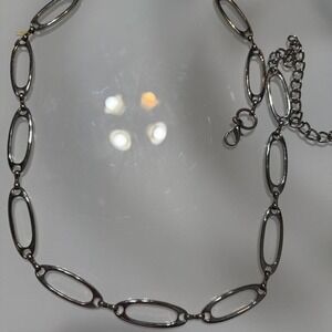 Vintage Silver Oval-Link Chain‎ Belt – Adjustable